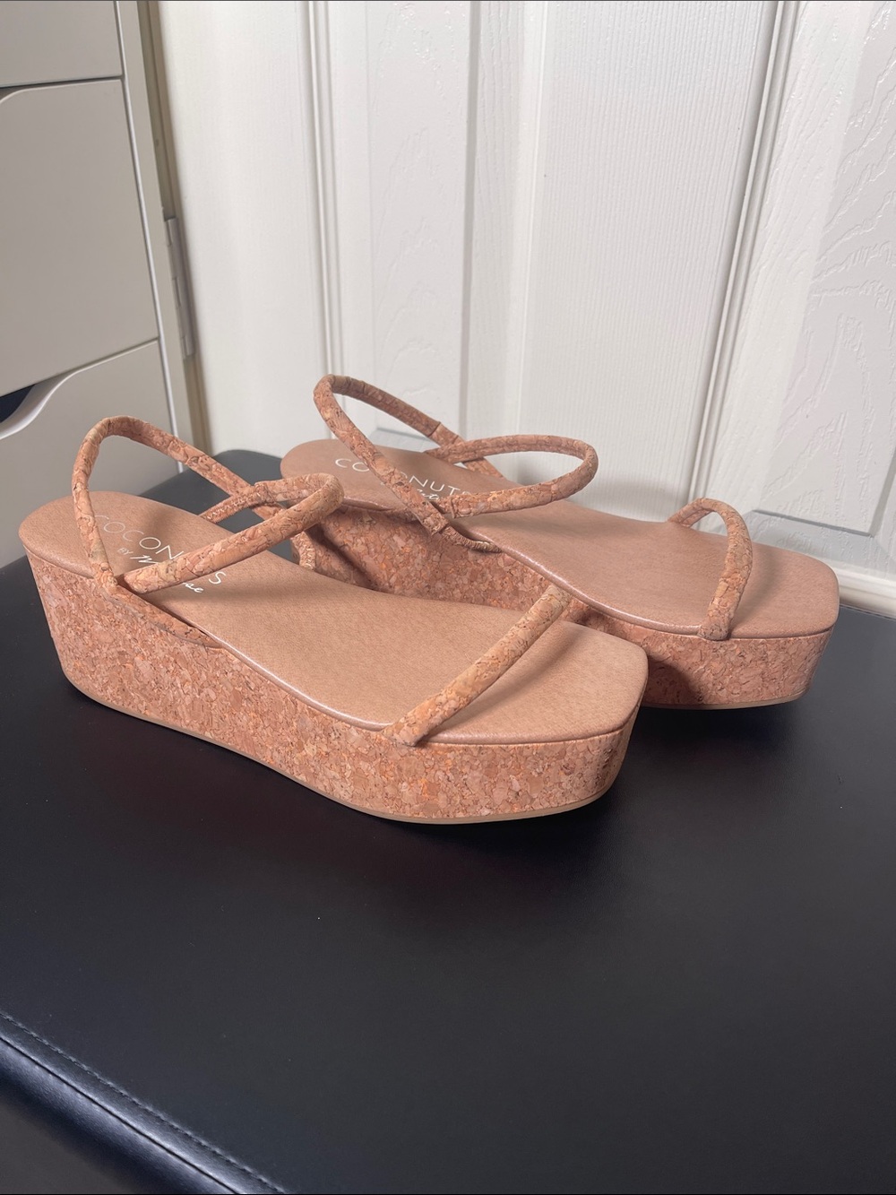 Coconuts by Matisse Blush Tan Cork Platform Sandals